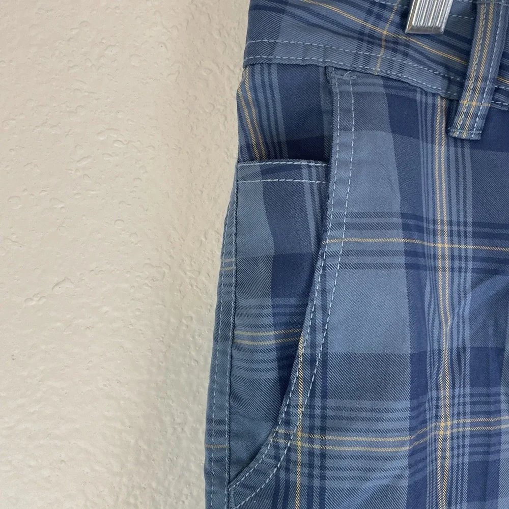 Columbia Shorts Mens Size 40 Blue Plaid Flat Front‎ Bermuda Chino Golf Preppy